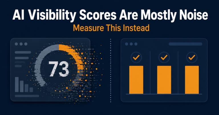 AI Visibility Scores Are Mostly Noise. What to Measure Instead